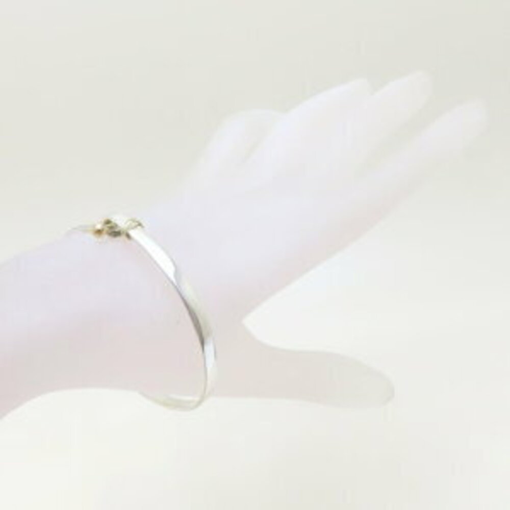 TIFFANY Hook Eye Bangle Silver Yellow Gold